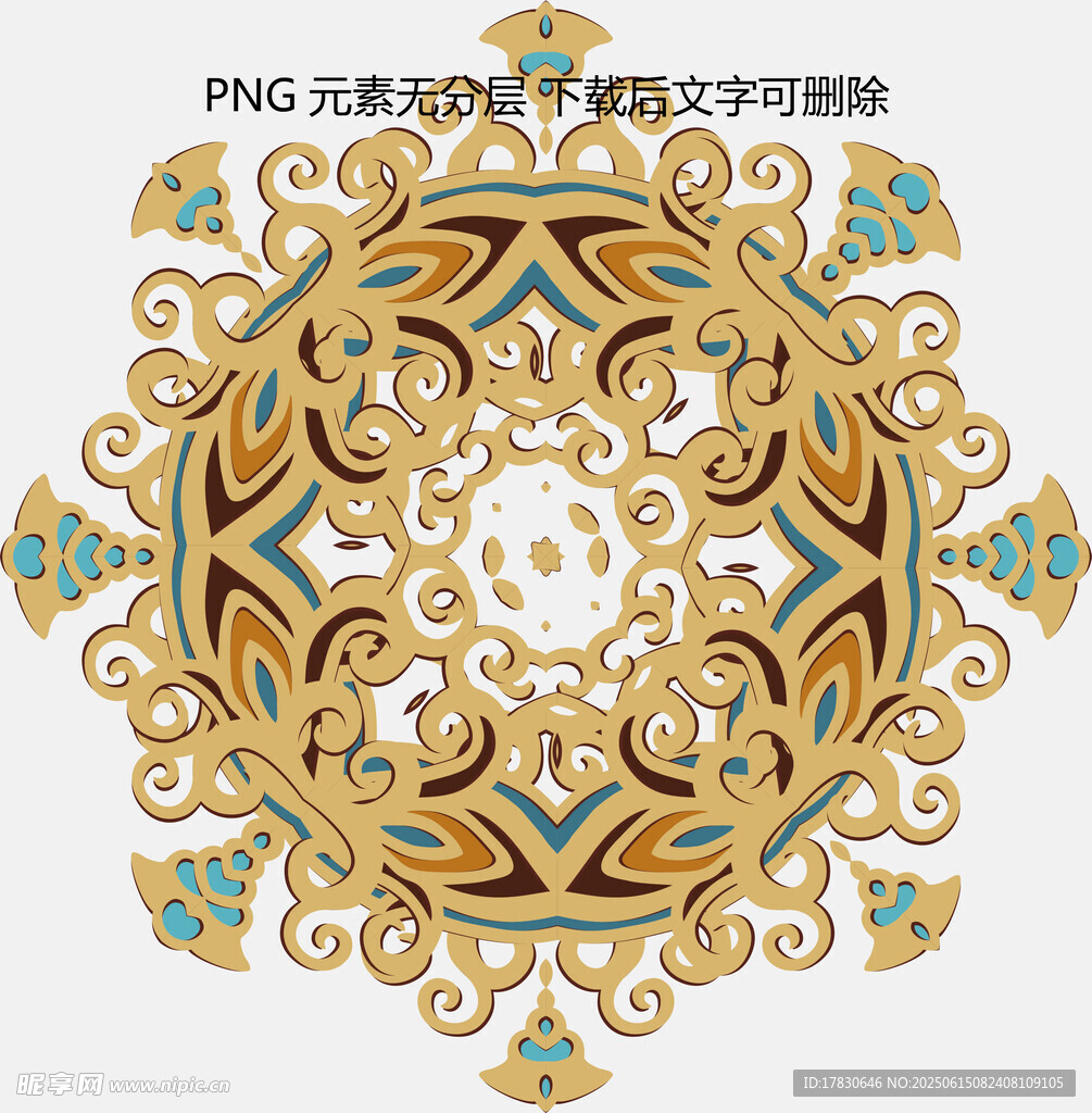 精美傳統中式花紋圖案