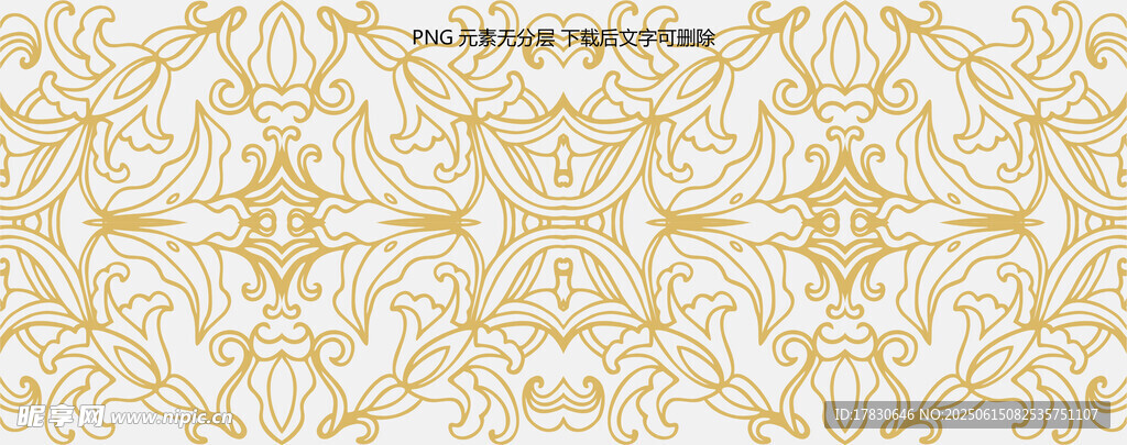 金色華麗花紋圖案背景