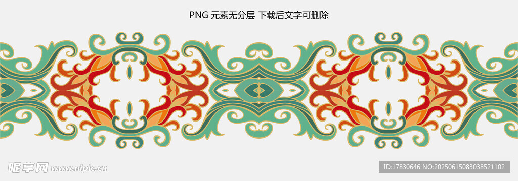復(fù)古花紋邊框圖案
