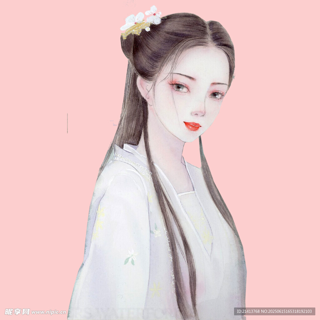 古風白衣女子