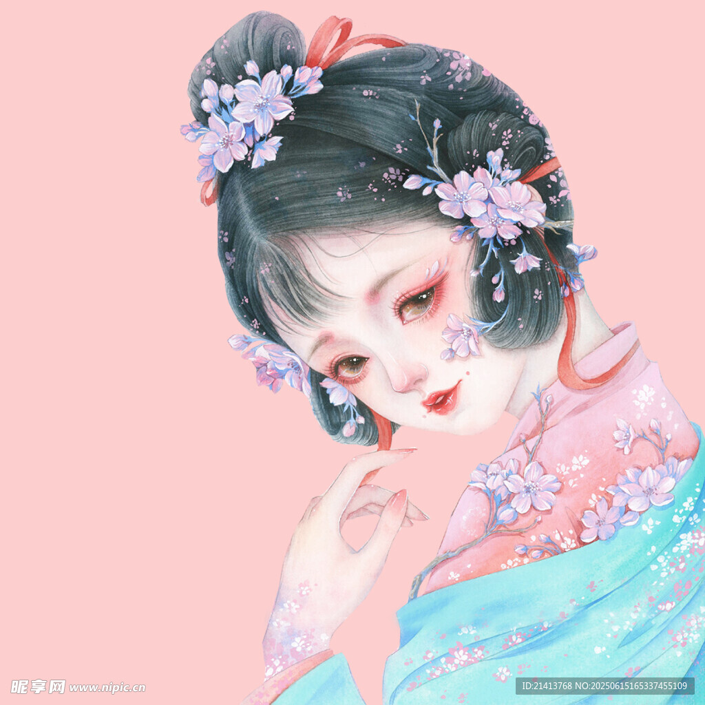 古風(fēng)戲曲裝扮少女