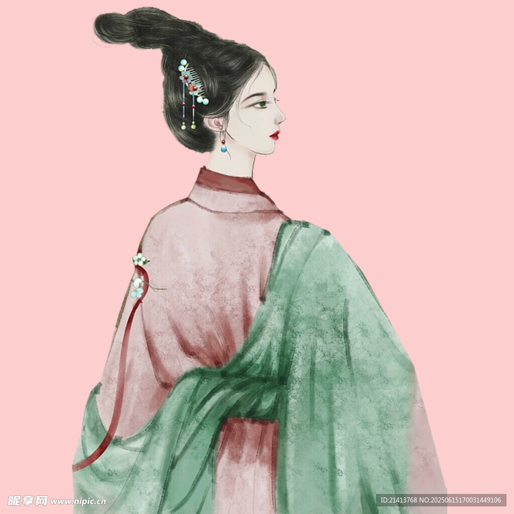 古風女子背影
