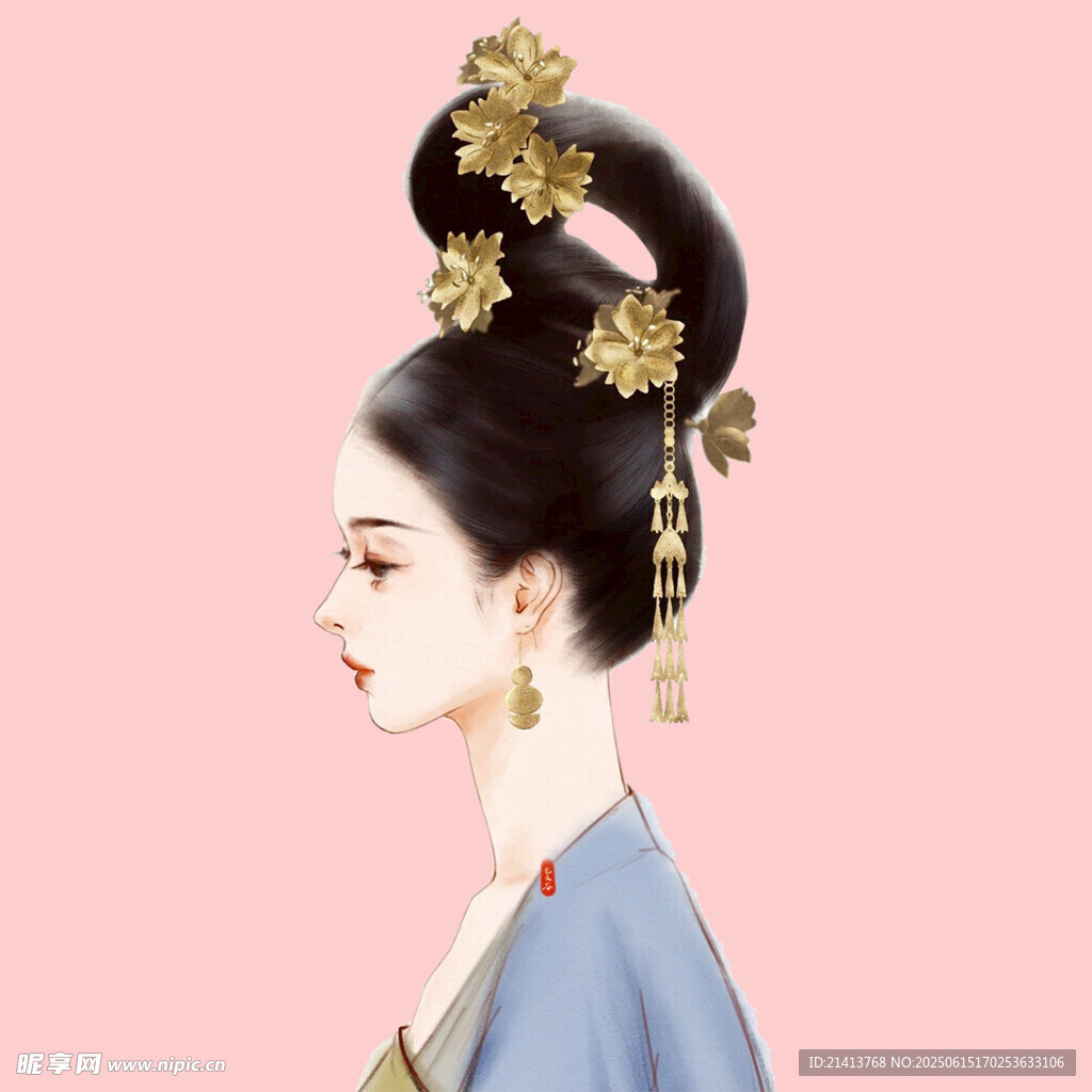 唐代女子華麗發(fā)髻造型