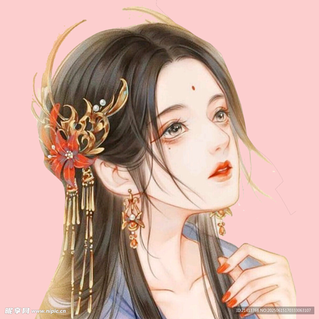 古風佳人  精致發飾顯典雅