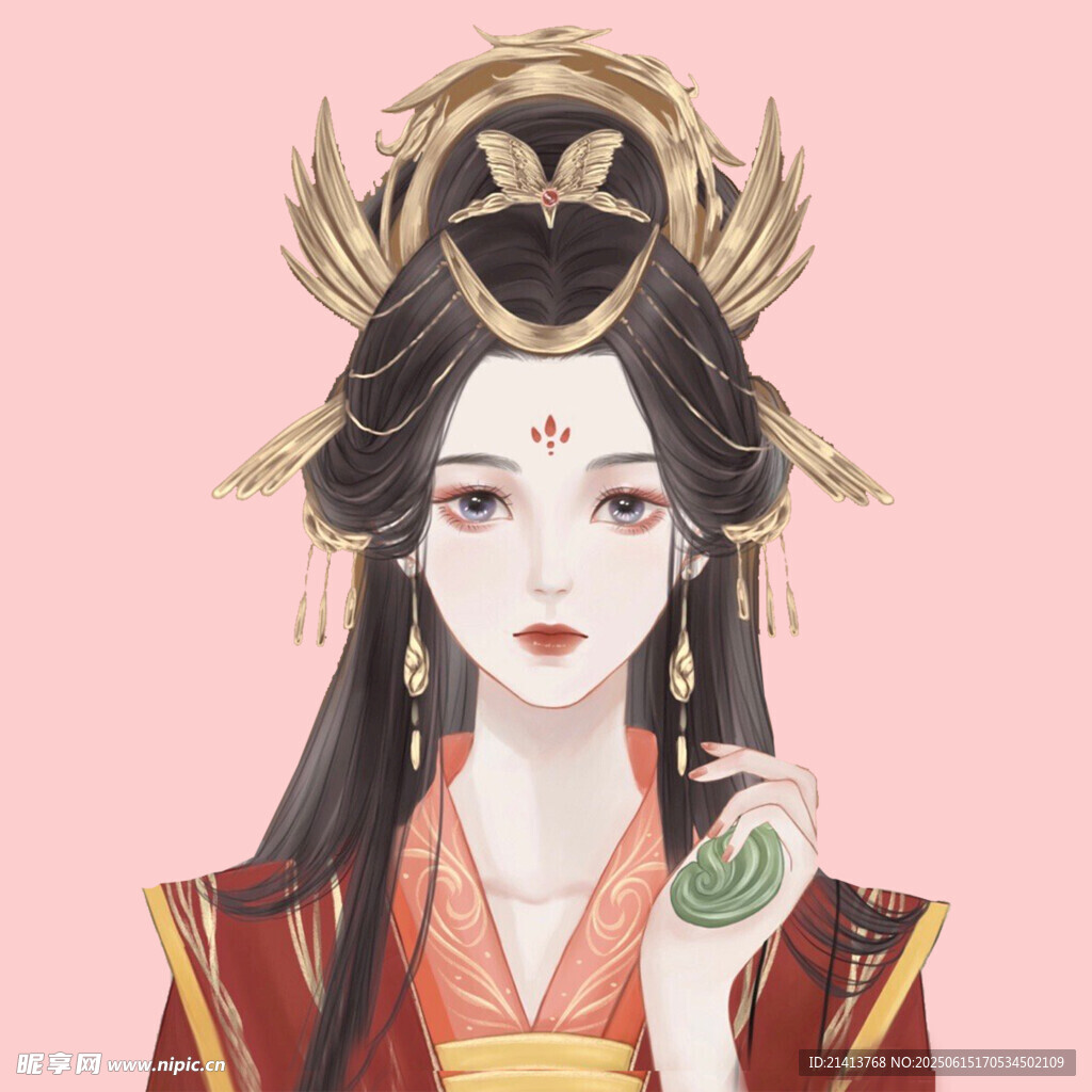 古風華麗裝扮的古典美人