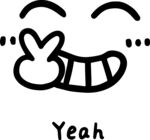 俏皮笑臉Yeah表情符號