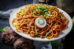 美味蔥花鹵蛋拌面
