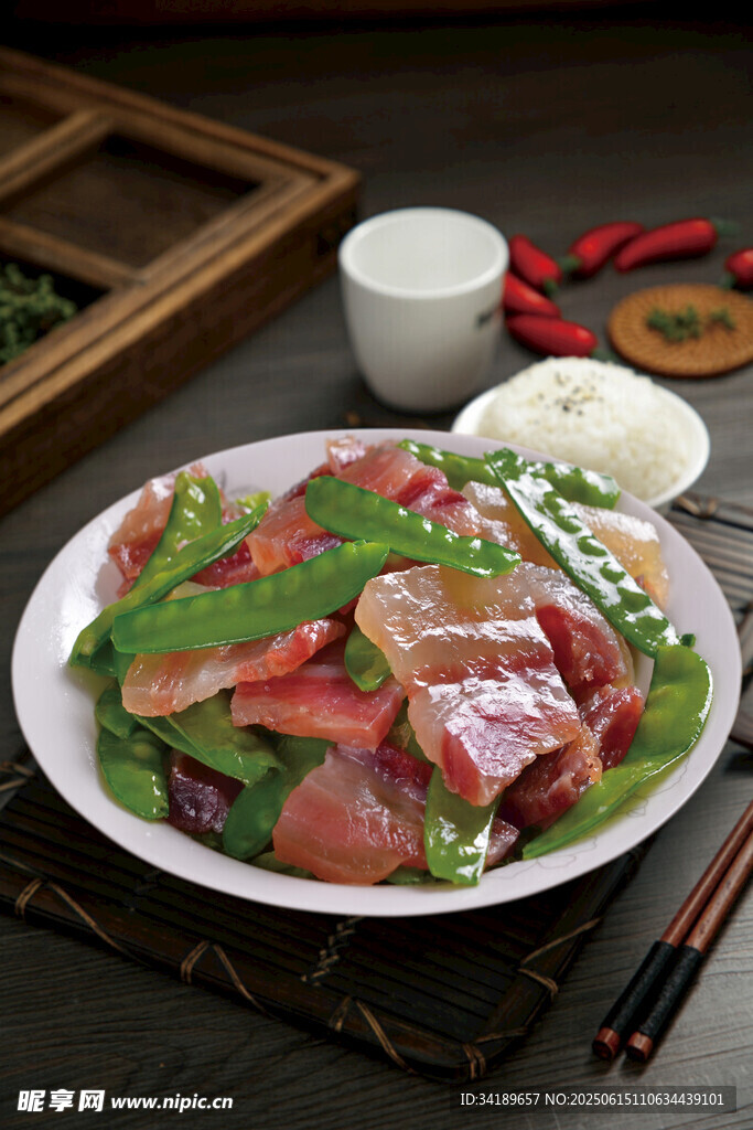 臘肉炒荷蘭豆