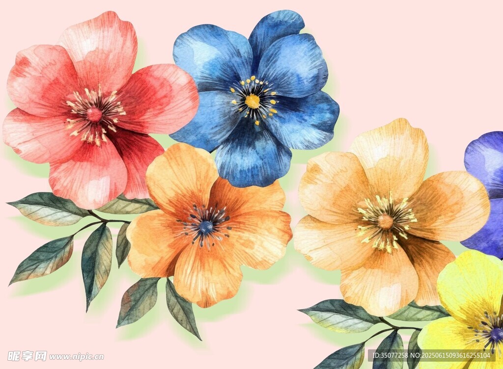 花卉水彩畫