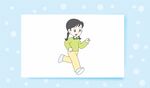 女孩跑步