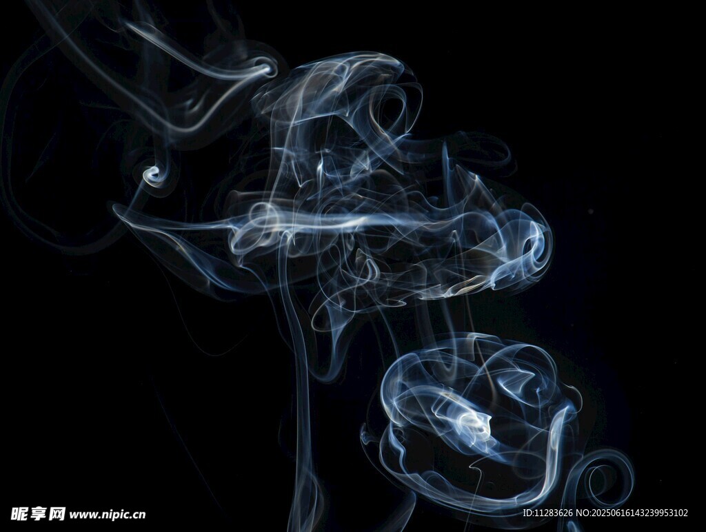 夢幻藍色煙霧藝術形態