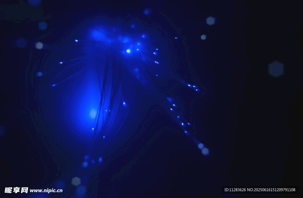 藍色夢幻粒子星空背景
