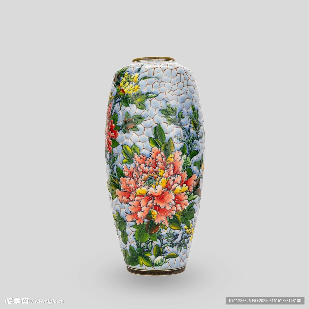 花卉圖案陶瓷花瓶