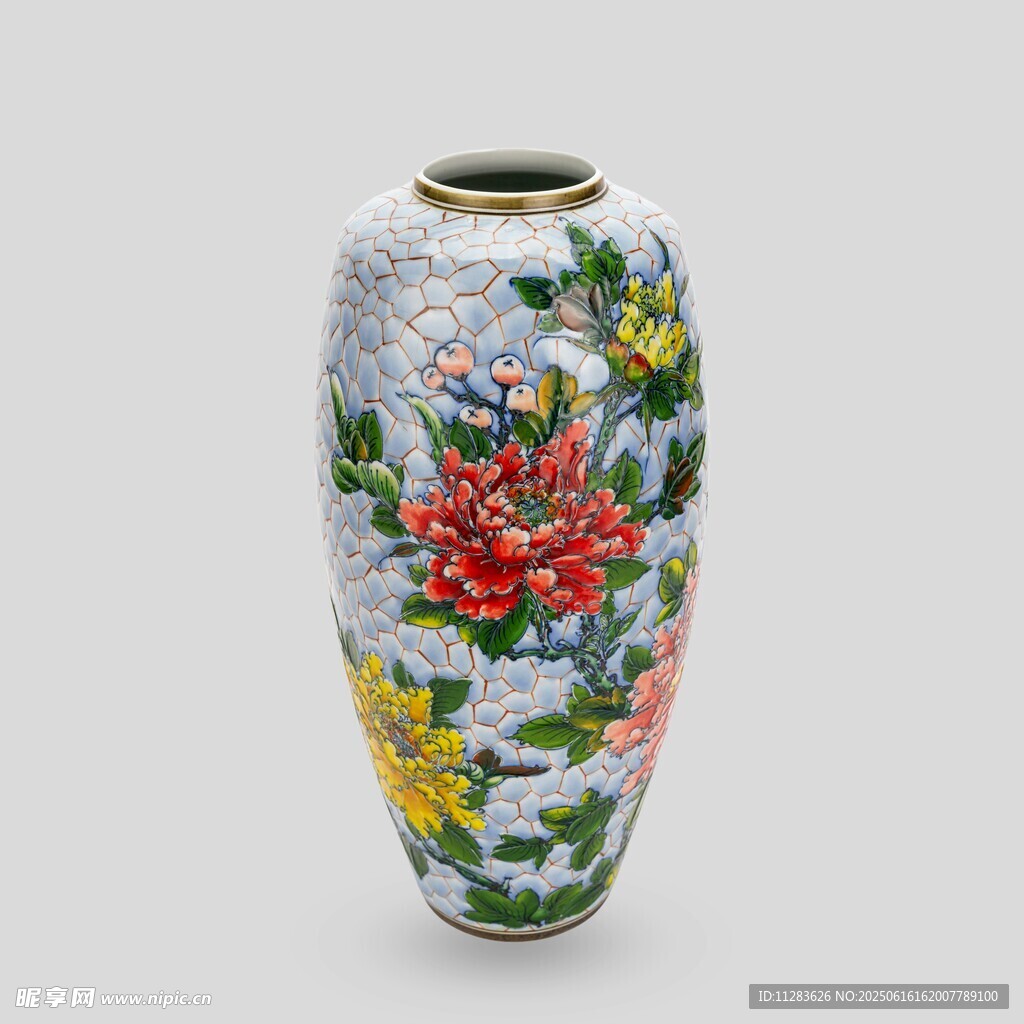 花卉圖案陶瓷花瓶