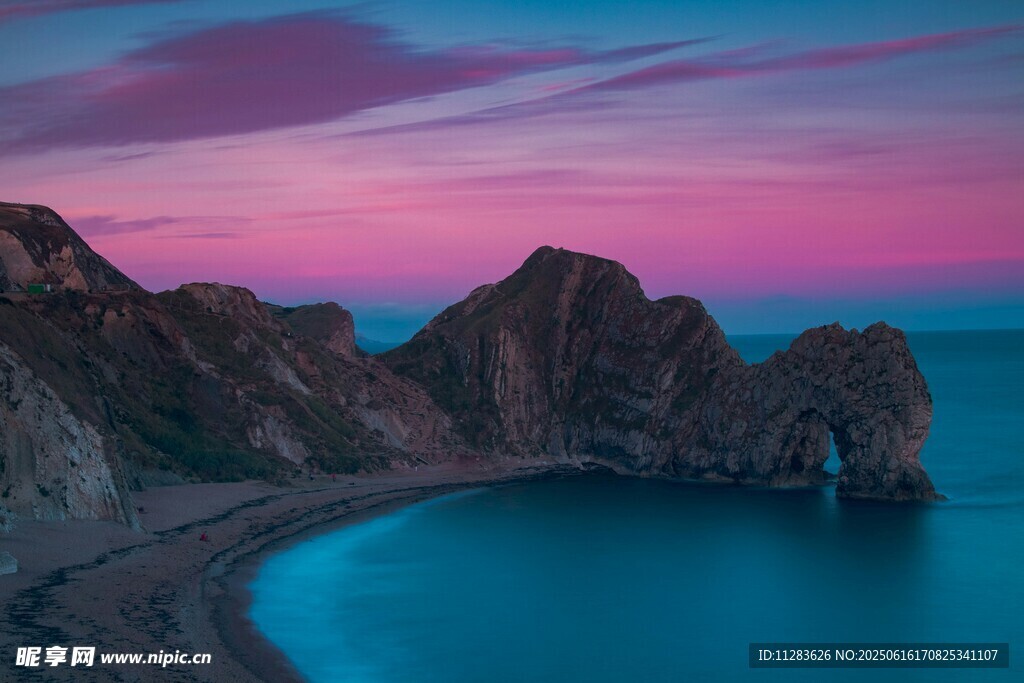 夢幻海岸的黃昏美景