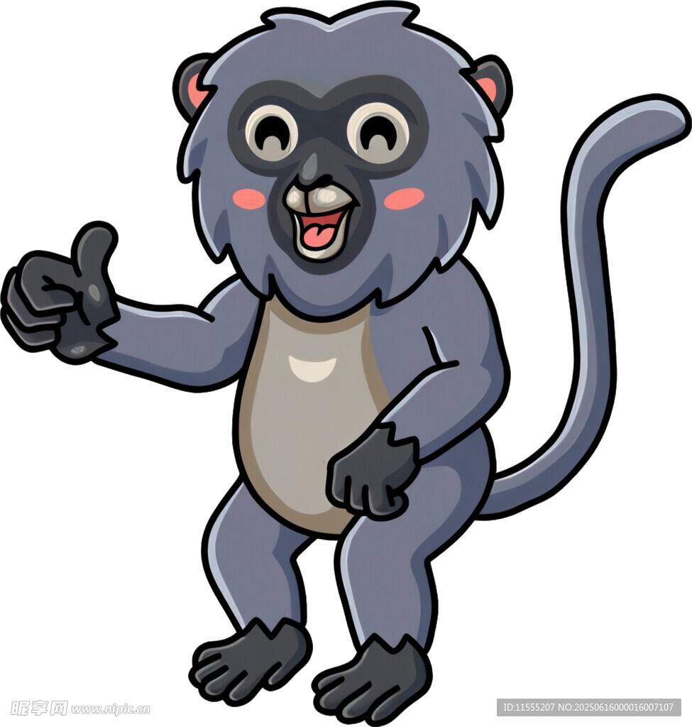 可愛猴子豎大拇指