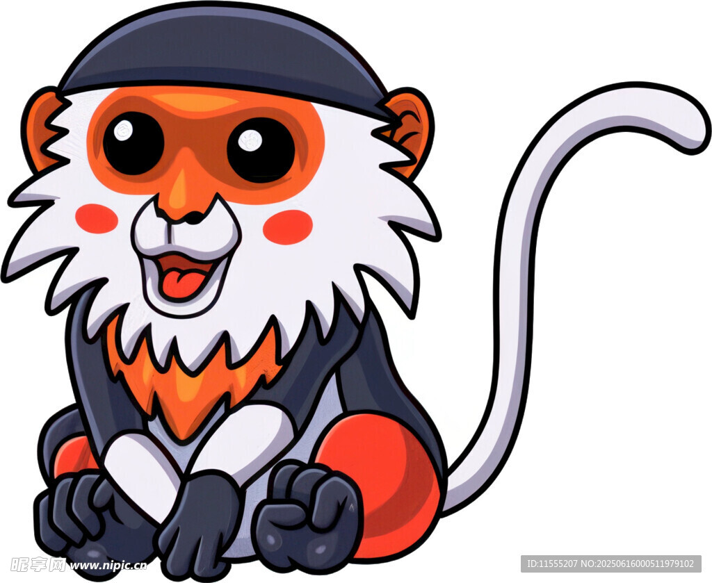 可愛坐姿小猴子