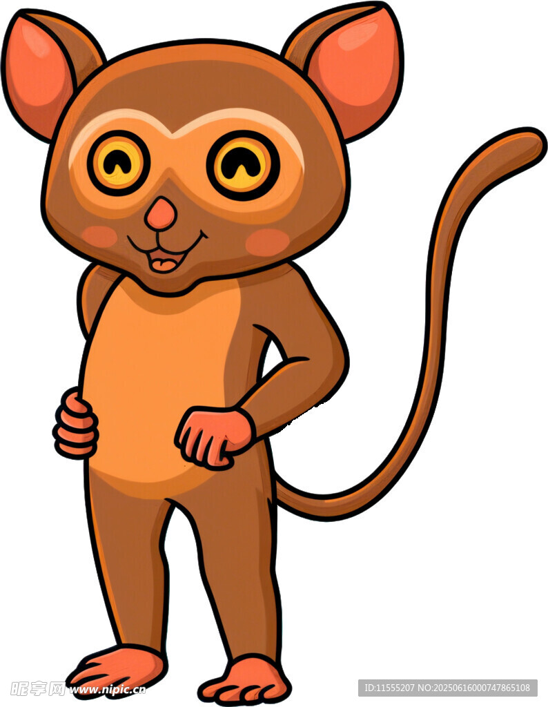可愛卡通狐猴形象