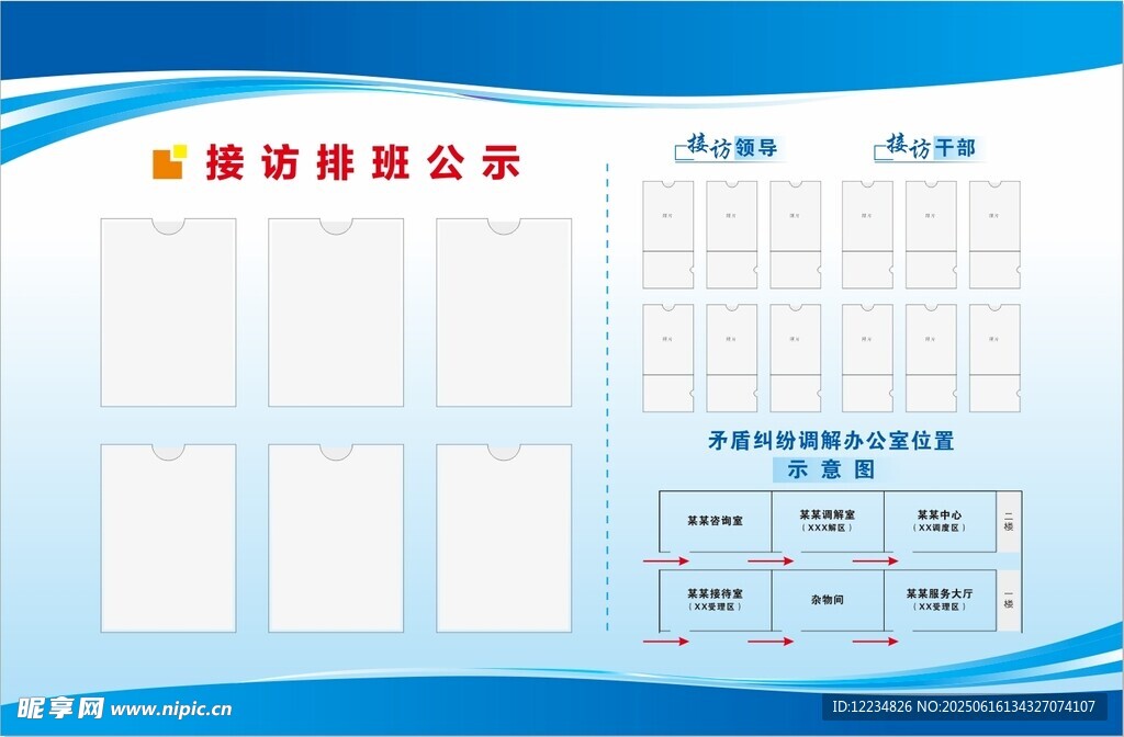 接訪  排班  公示  示意圖