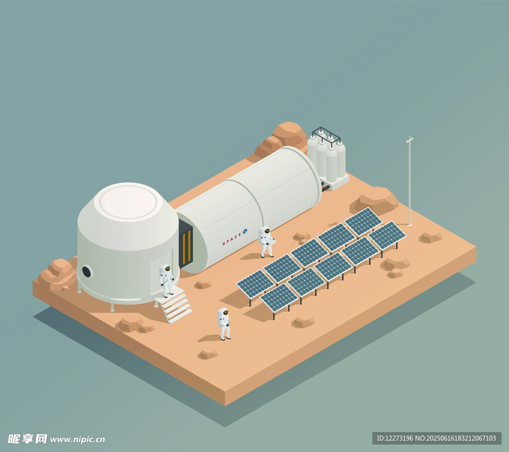 火星科研基地等距視圖