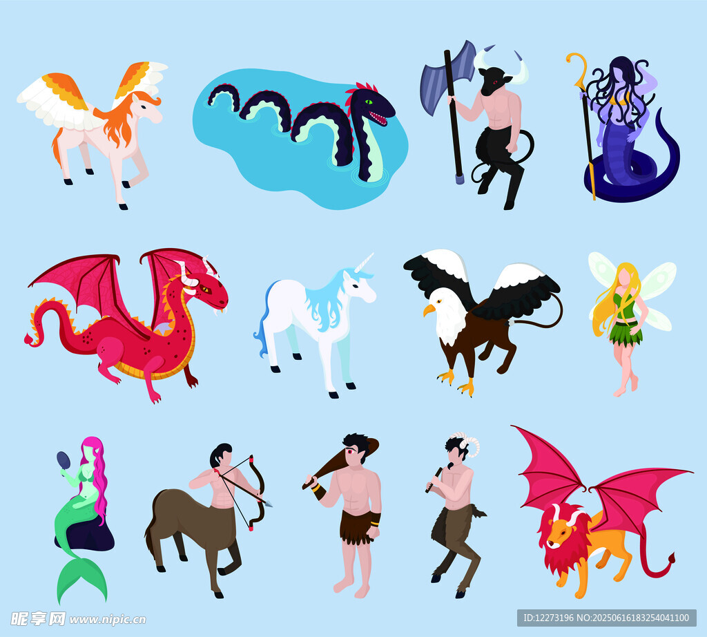 奇幻神話生物插畫集合