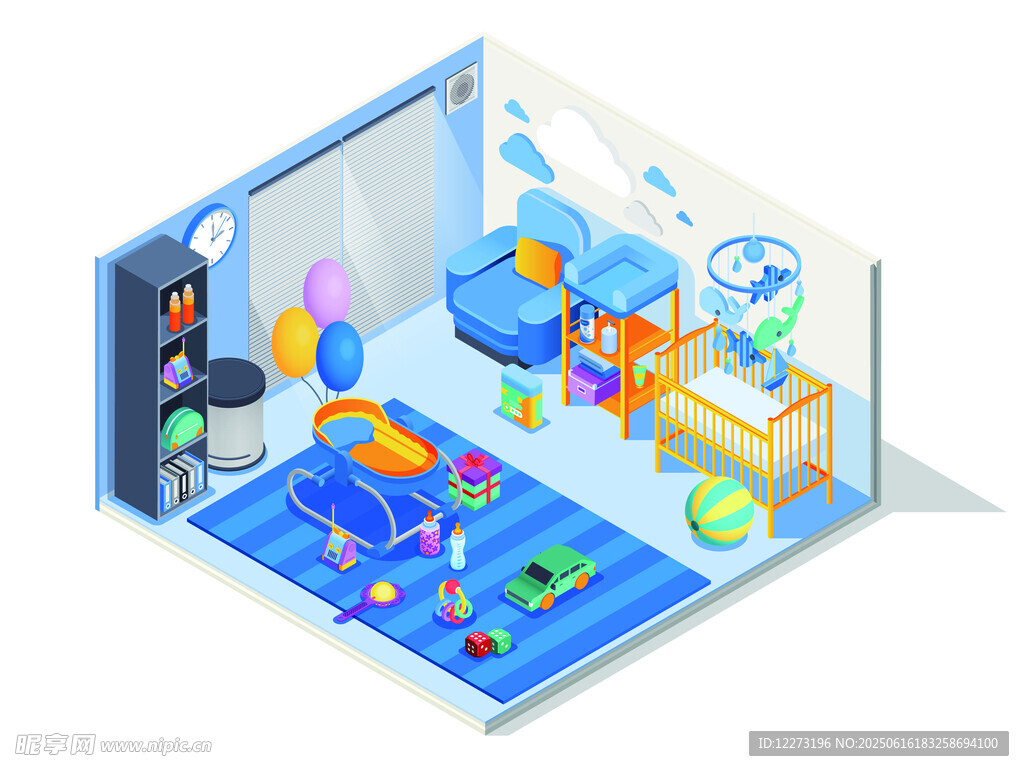 兒童游樂室創意3D模型展示