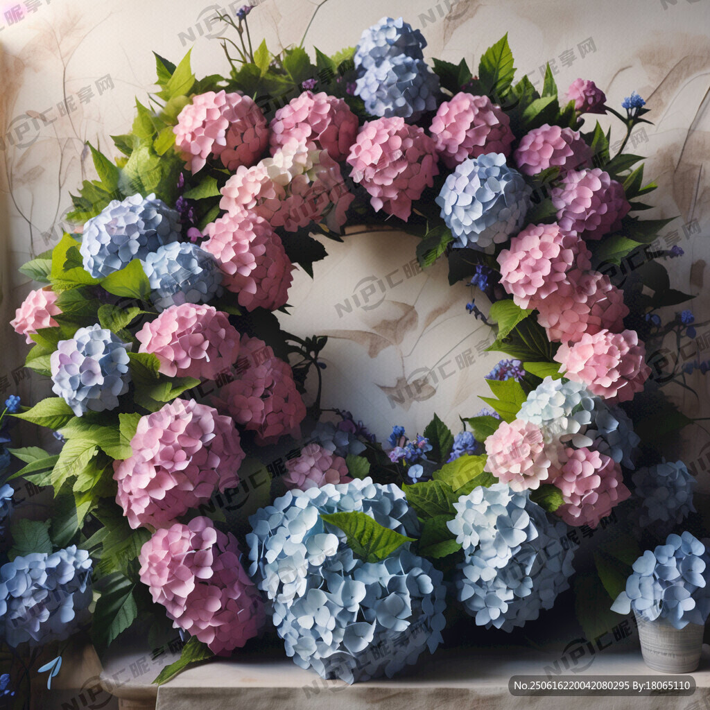 繡球花圍擋