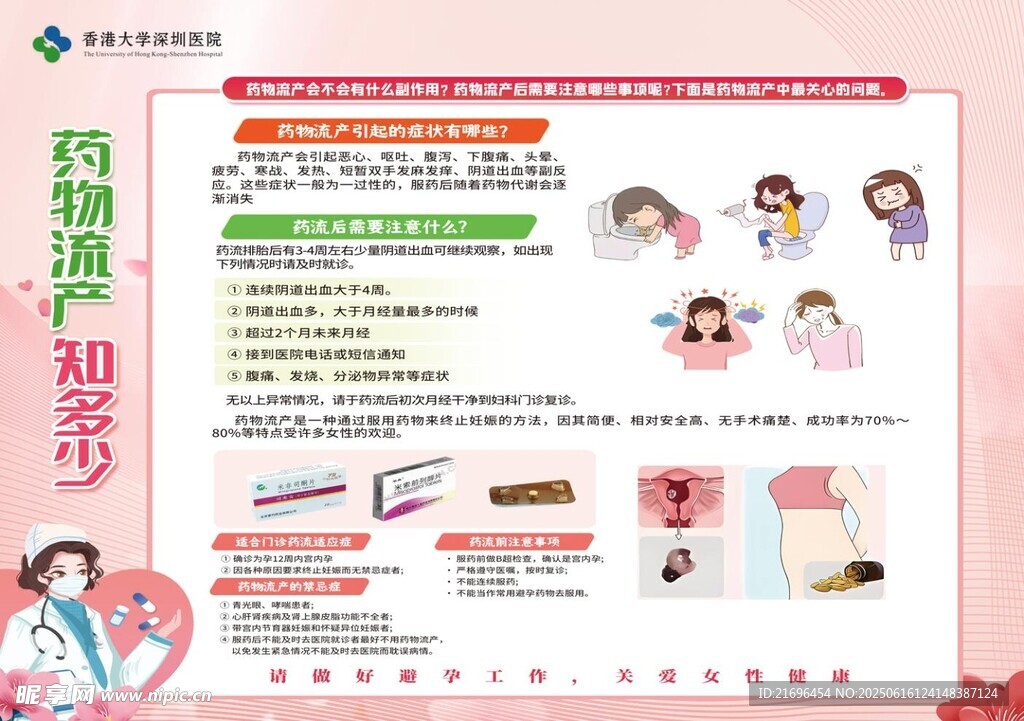流產(chǎn)護(hù)理 醫(yī)院展板  