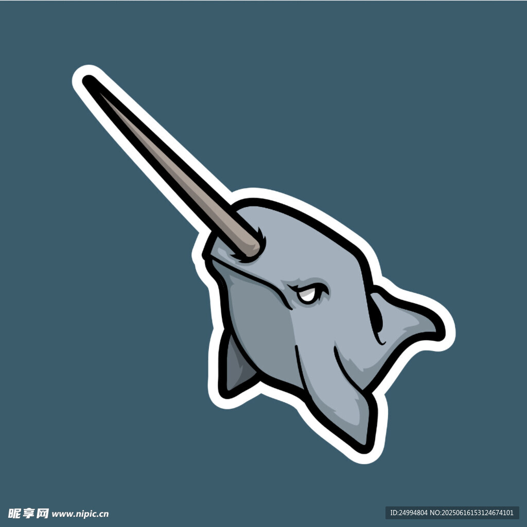 獨角鯨魚卡通形象