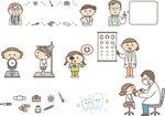 兒童醫療檢查場景插畫