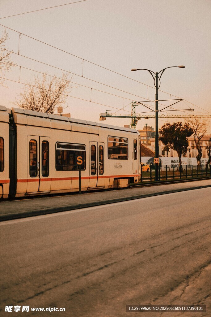 復古風格的街道有軌電車
