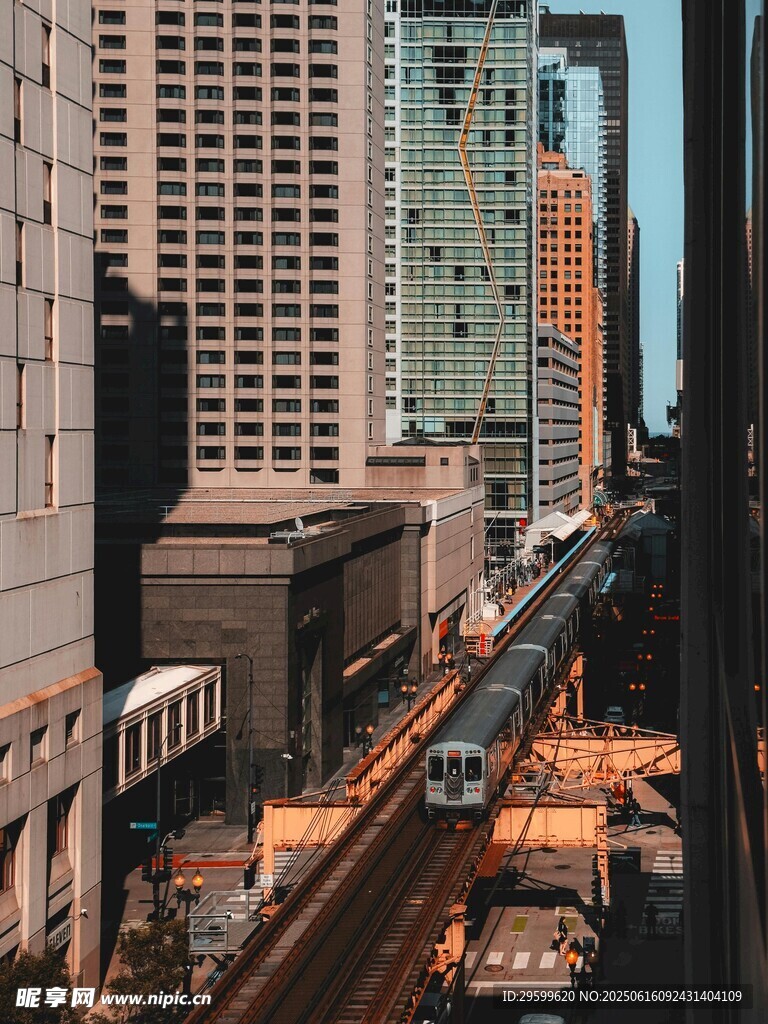 城市街道高樓景觀