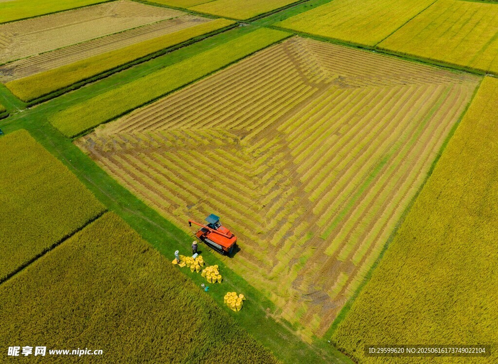 田野上的農(nóng)機作業(yè)場景