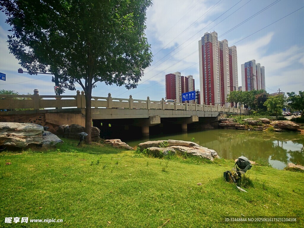 城市中的河畔綠地景觀