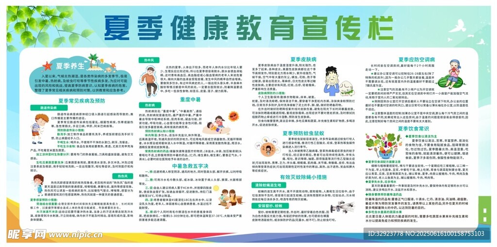 夏季健康飲食宣傳欄