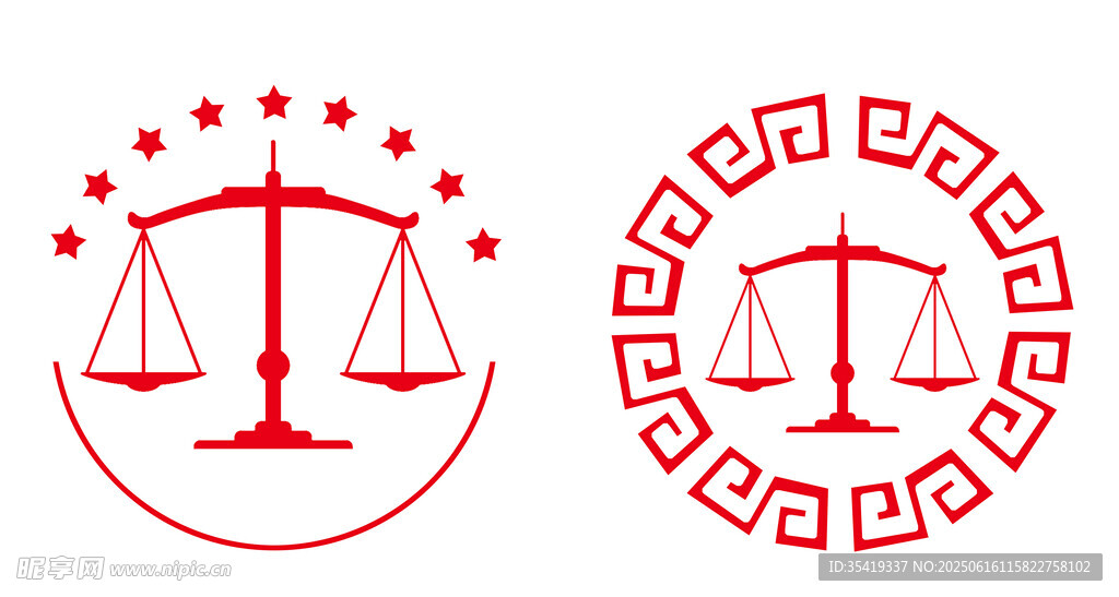 法律公正圖標(biāo)設(shè)計(jì)元素