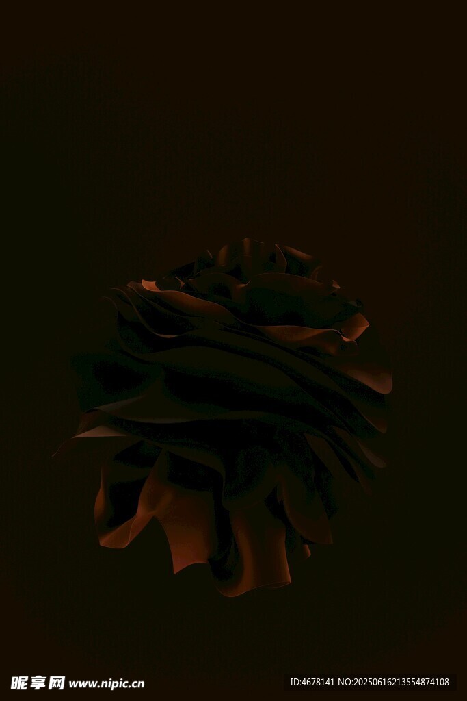 深色背景下的錐形松果