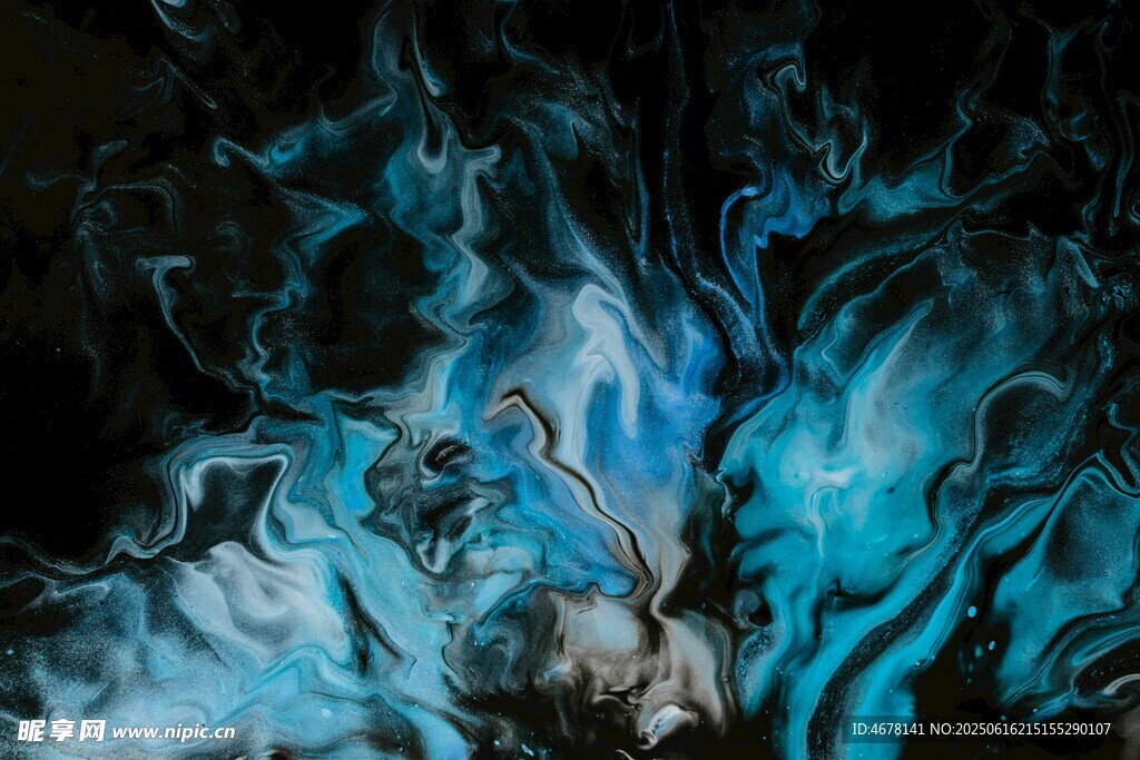 夢幻藍色火焰紋理畫面