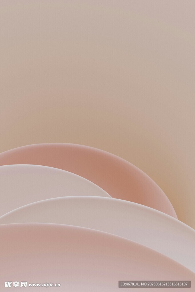 柔和粉色漸變抽象曲線圖案