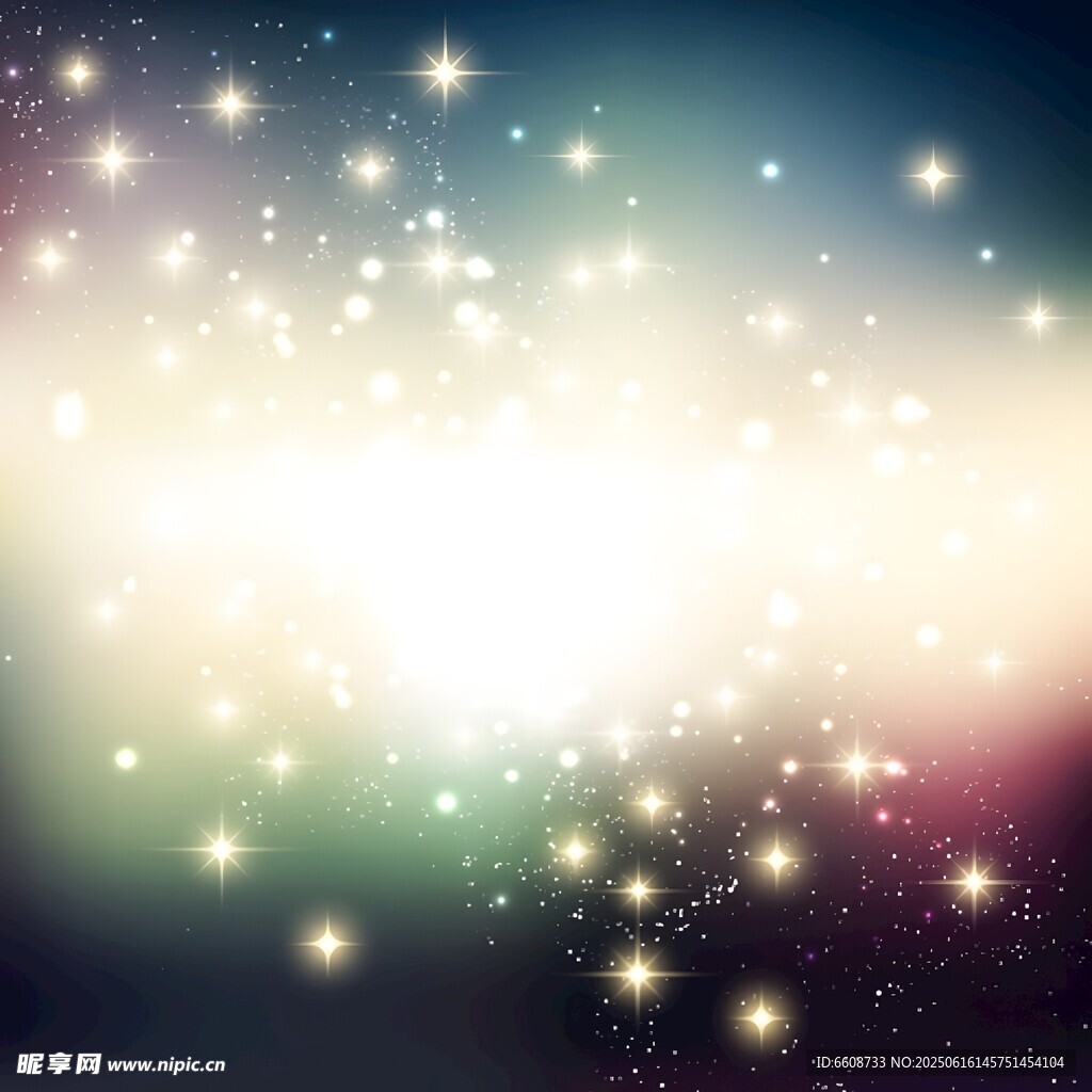 夢幻閃爍星光背景圖
