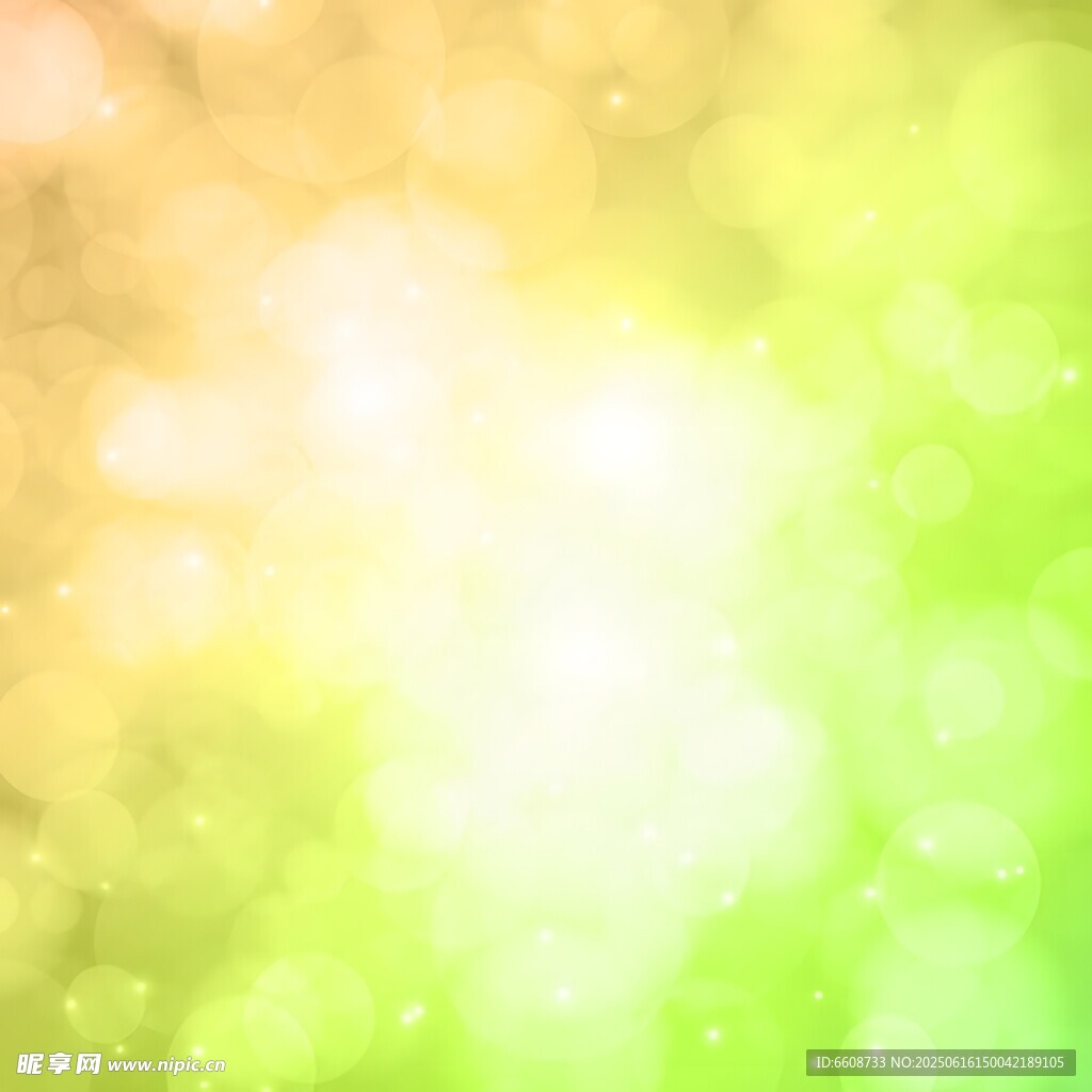 夢幻黃綠漸變光斑背景