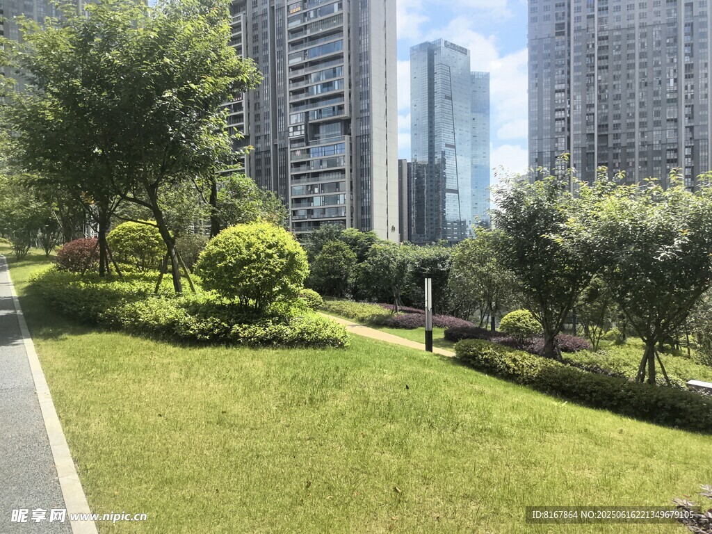 城市中的靜謐綠化景觀