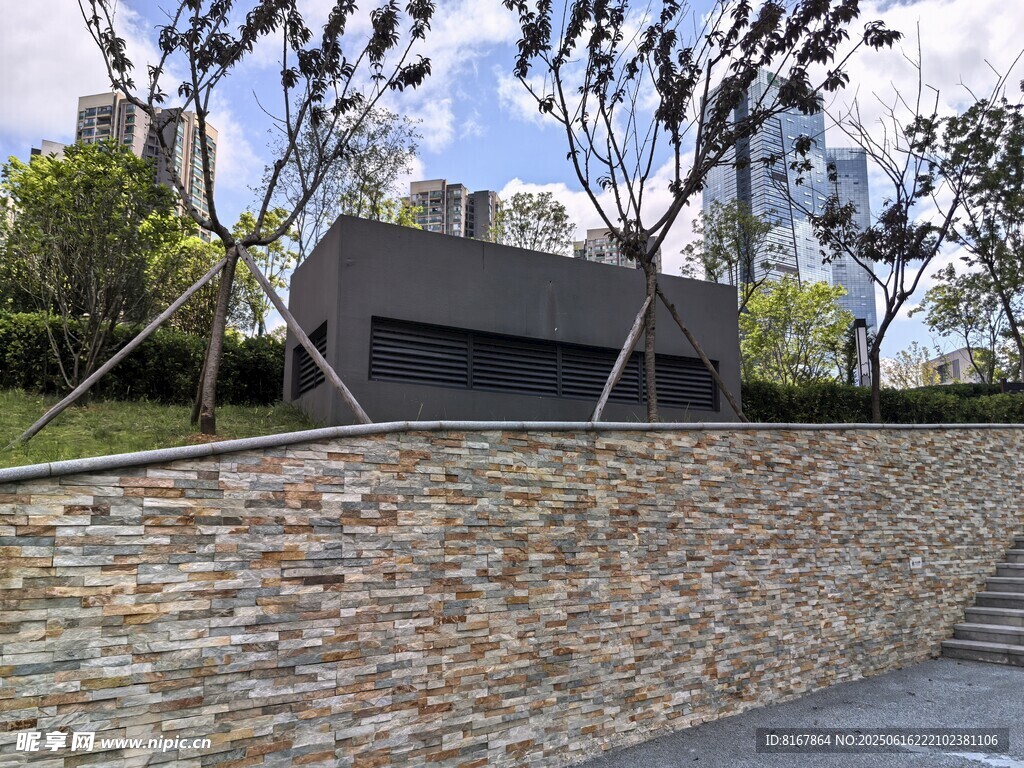 現代石砌景觀建筑