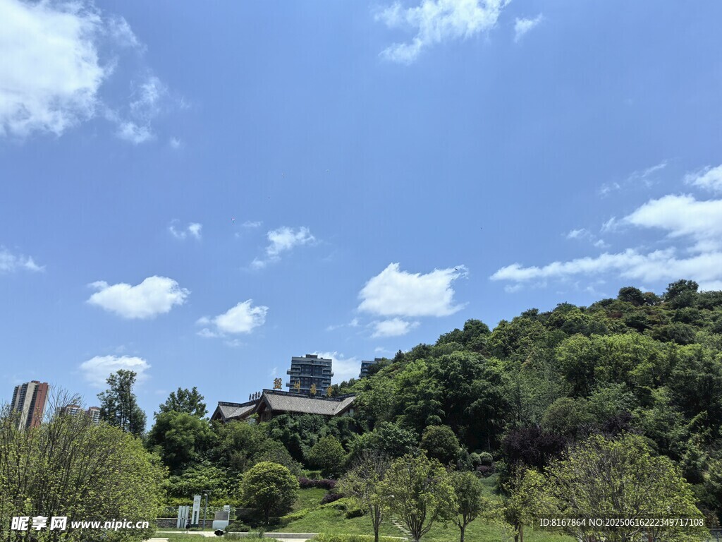 青山綠樹間的美麗景致