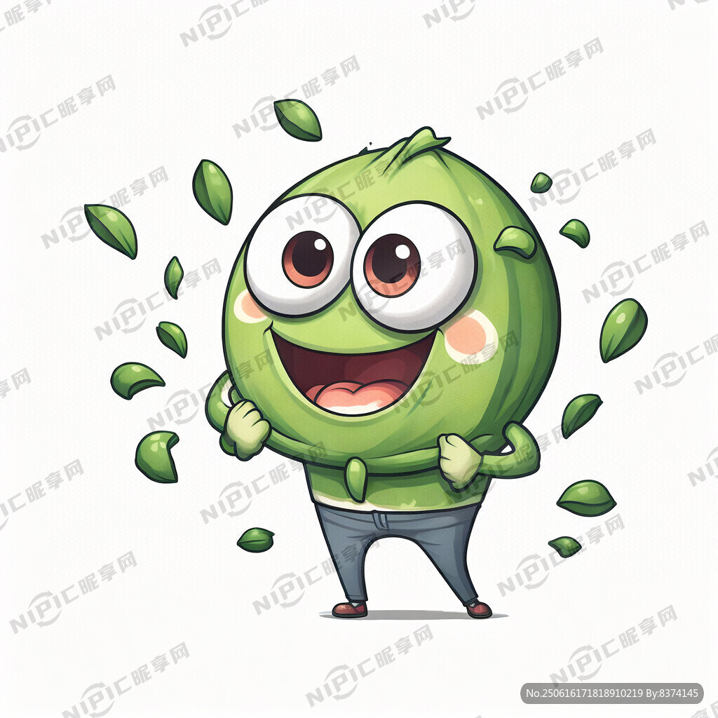 剝毛豆卡通人物