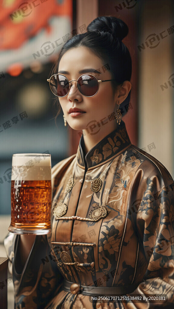 女性歷史人物復古半身像