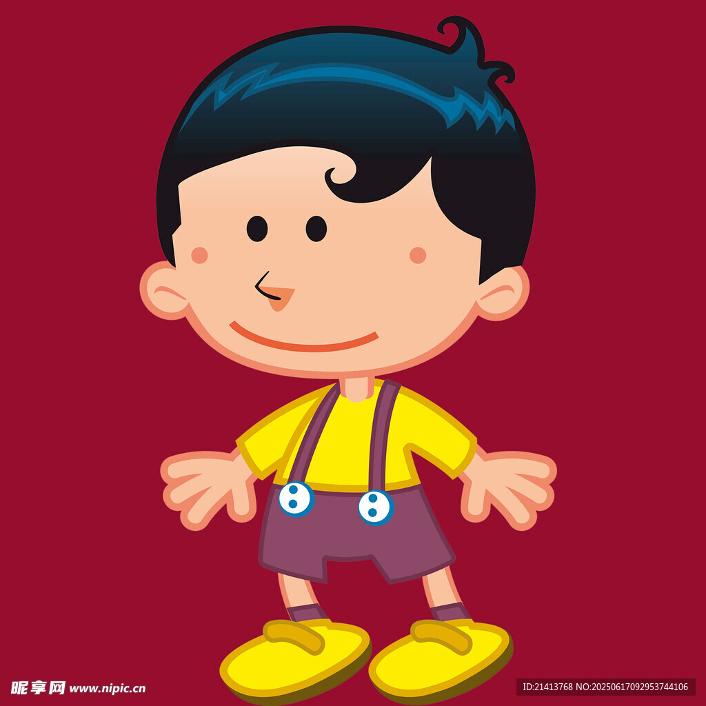 可愛小男孩卡通形象