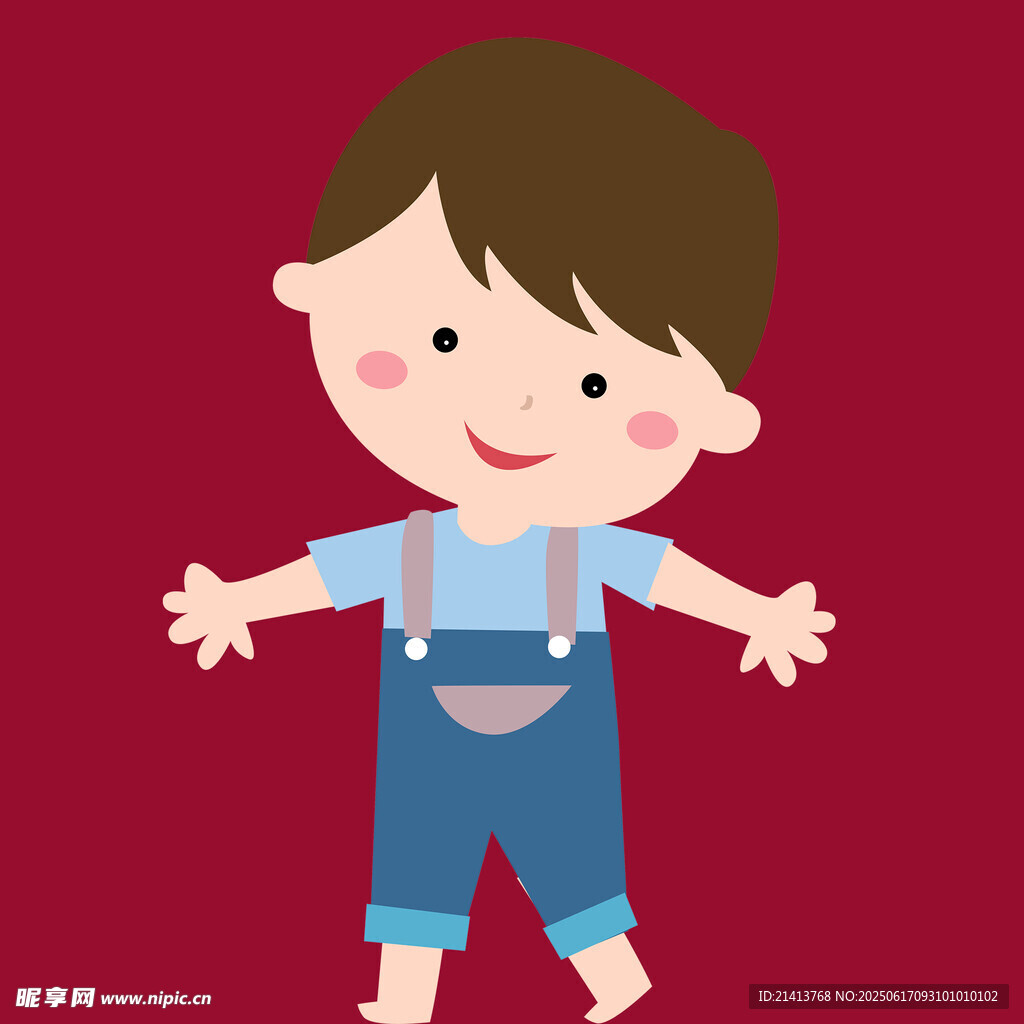 可愛小男孩張開雙臂