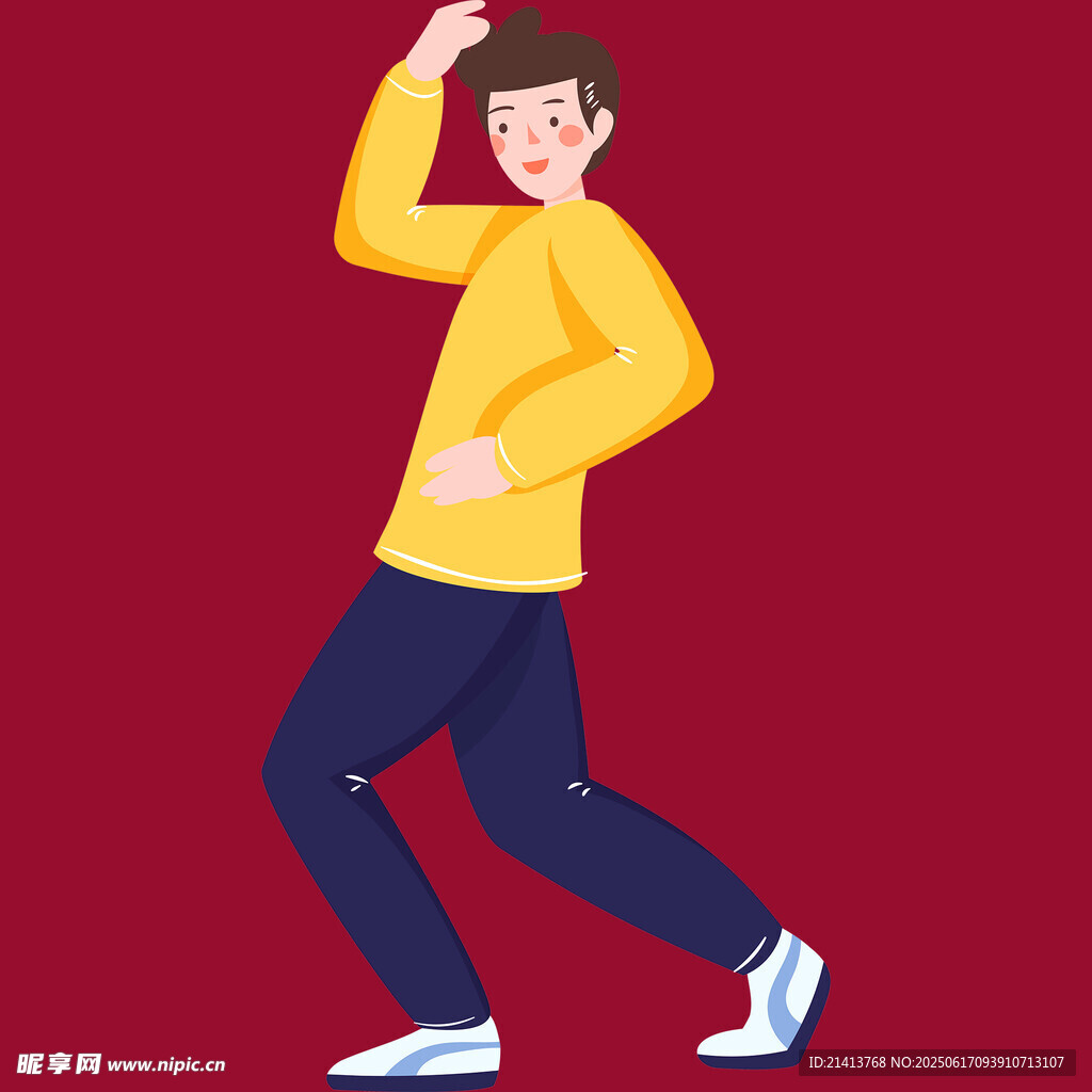 活力男子歡快舞蹈