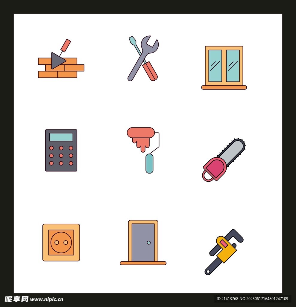 多樣工具圖標集合